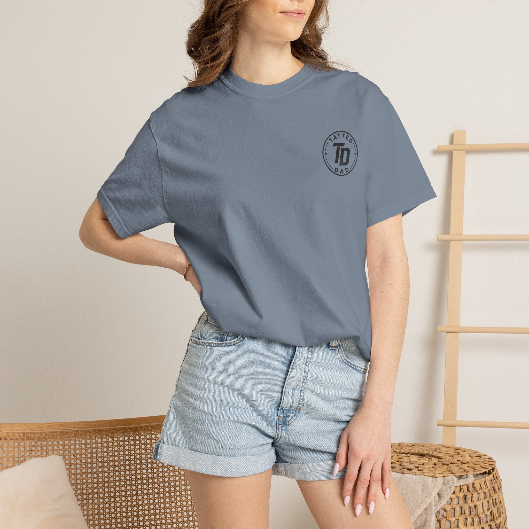 Family Forever Skull T-Shirt — 'Tatted Dad' Garment-Dyed Tee
