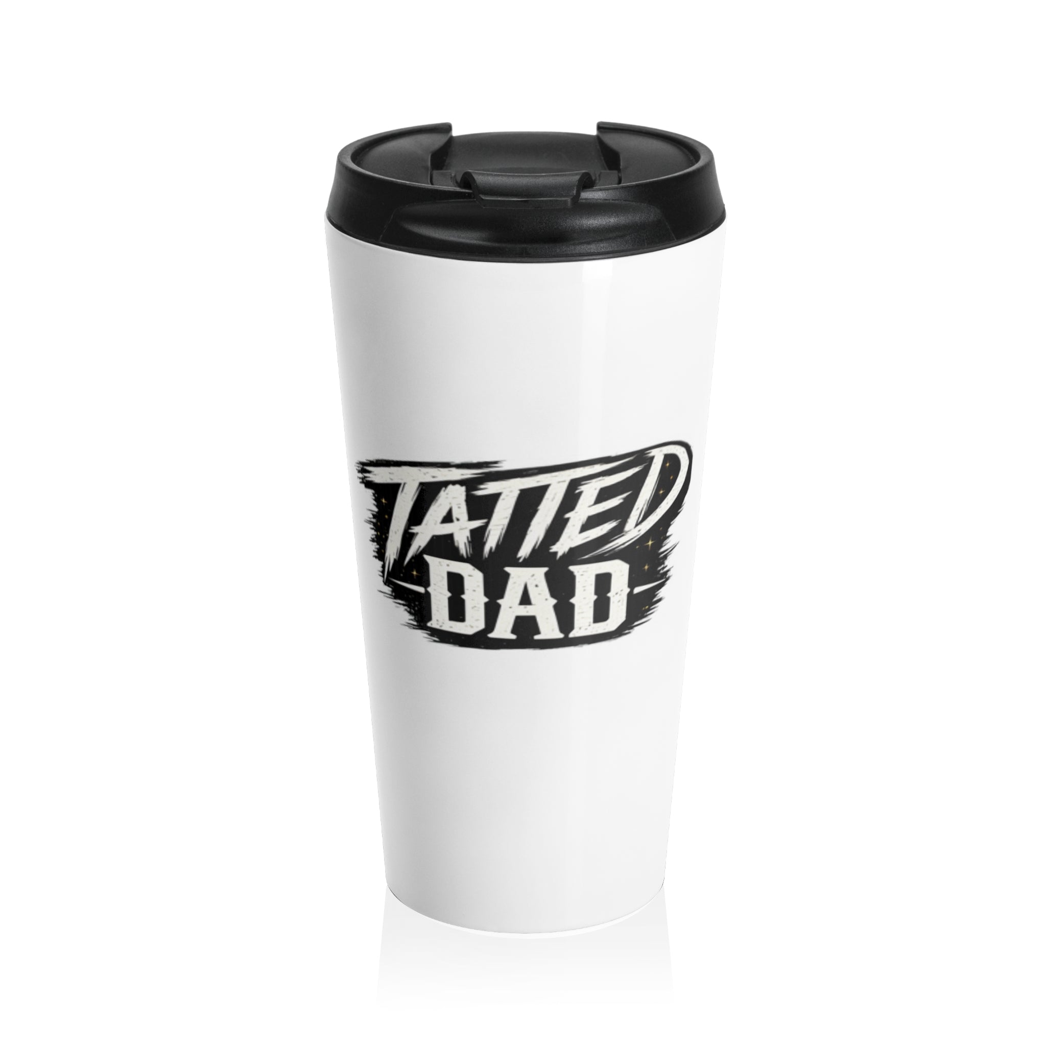 Tatted Dad Travel Mug — Insulated Stainless Steel Tattoo Dad Coffee Tumbler