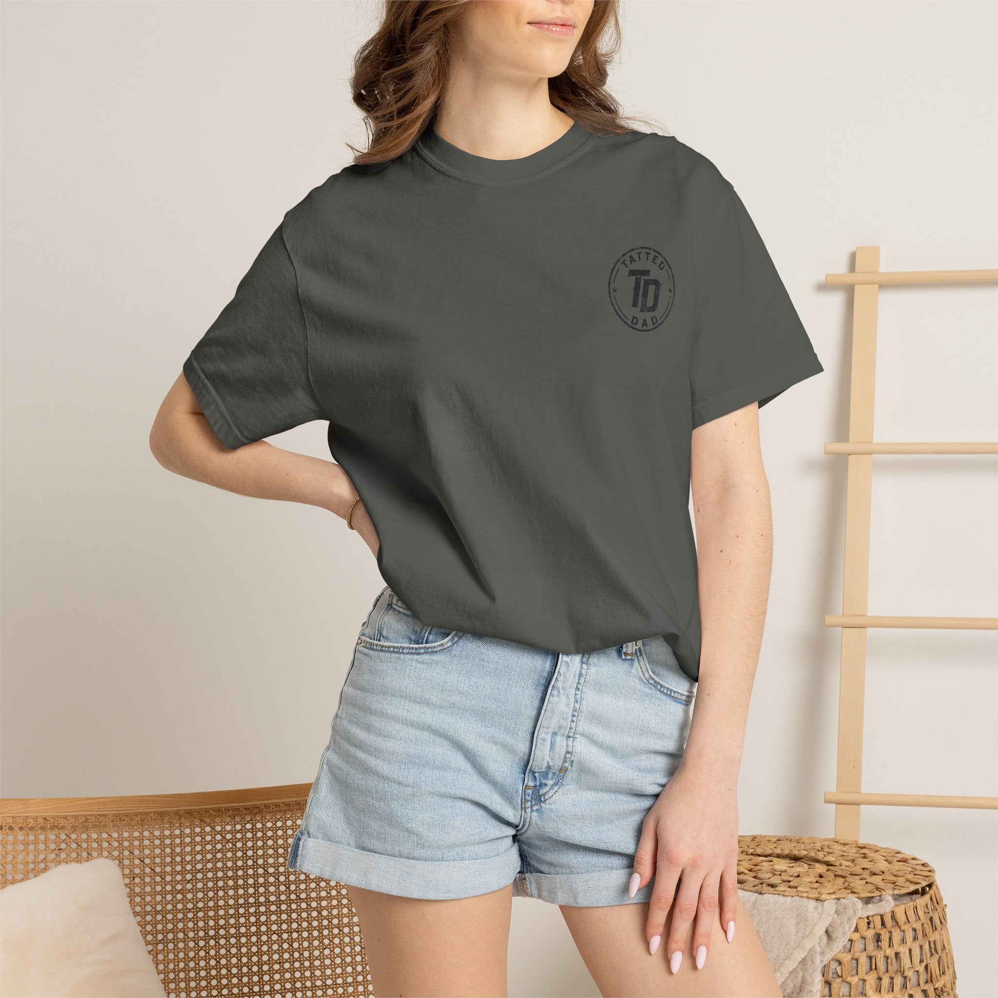 Family Forever Skull T-Shirt — 'Tatted Dad' Garment-Dyed Tee
