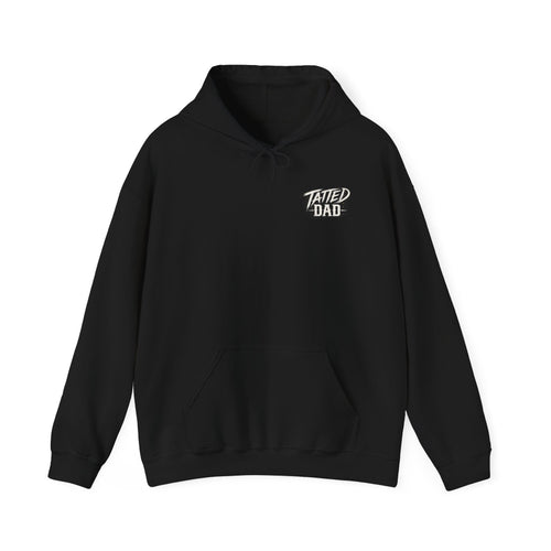 "Tatted Dad" Text Logo-Unisex Heavy Blend™ Hooded Sweatshirt