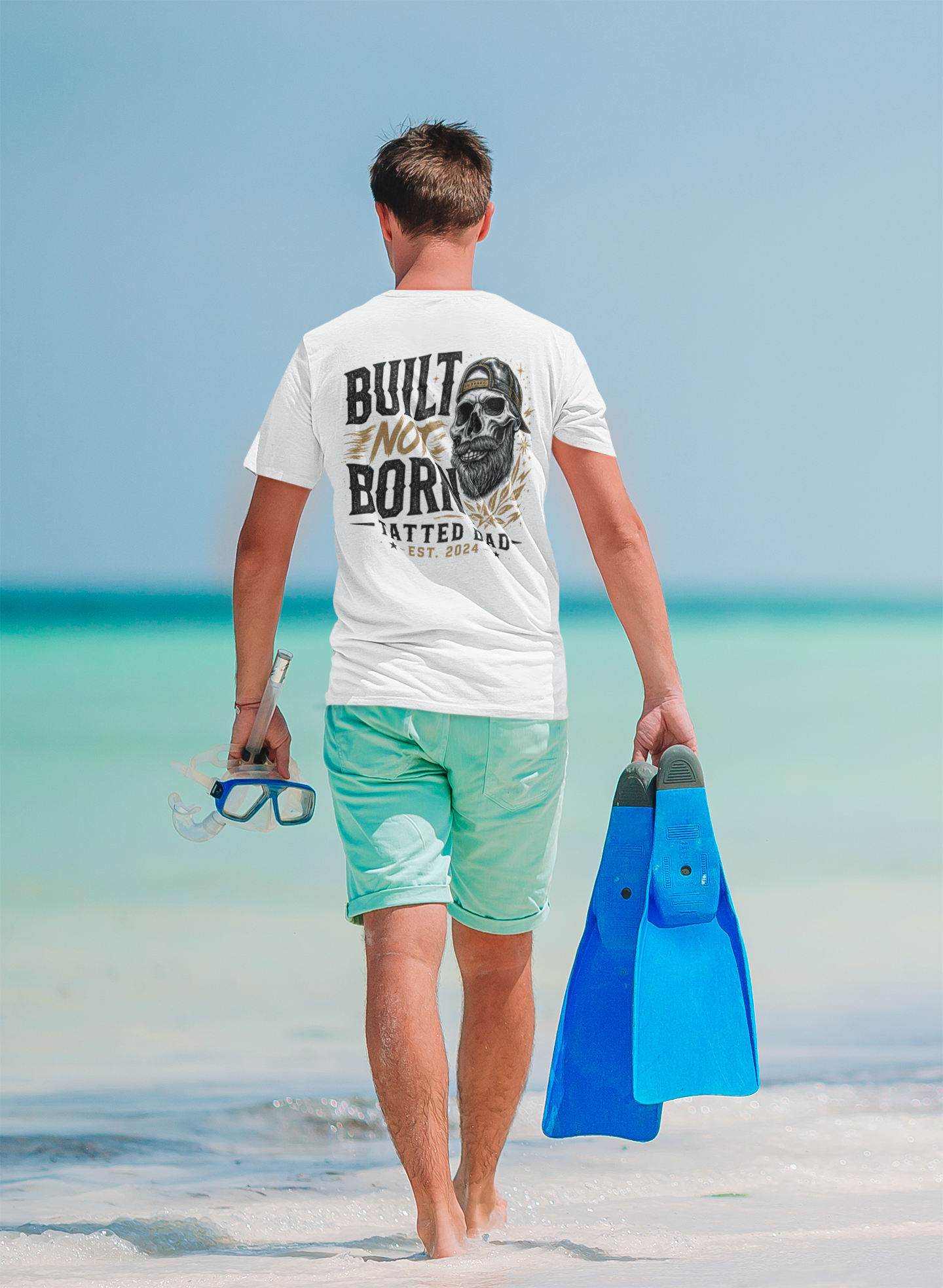 "Tatted Dad"T-Shirt —   Built Not Born Graphic Tee