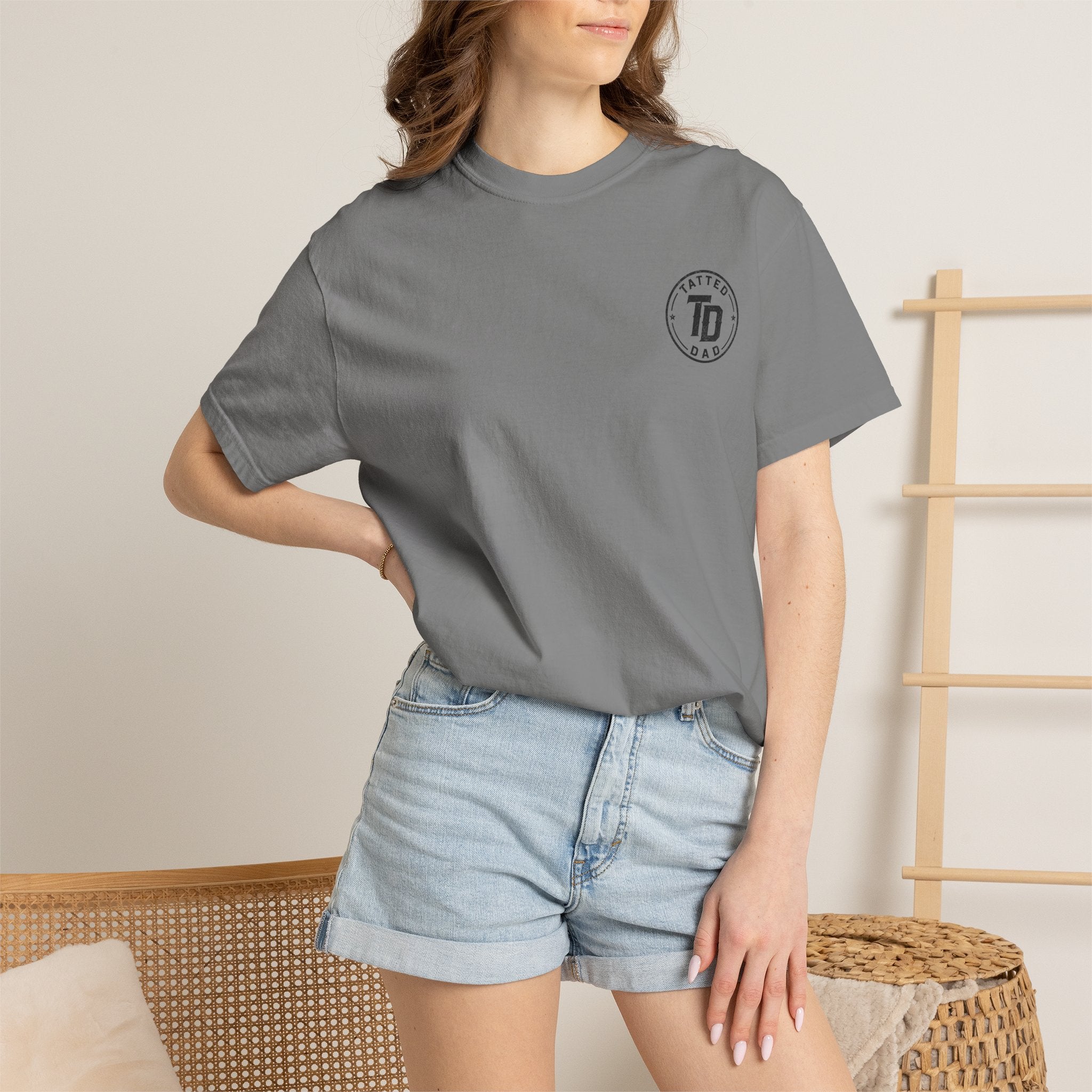 Family Forever Skull T-Shirt — 'Tatted Dad' Garment-Dyed Tee